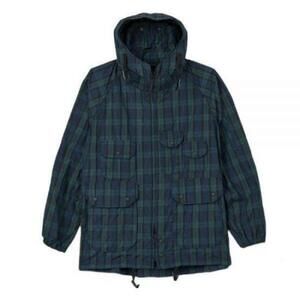 ENGINEERED GARMENTS Hooded Jacket with Dark Plaid Pattern